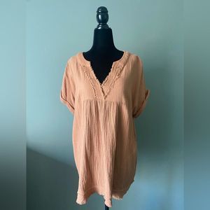 Burnt Orange Tunic with Pockets